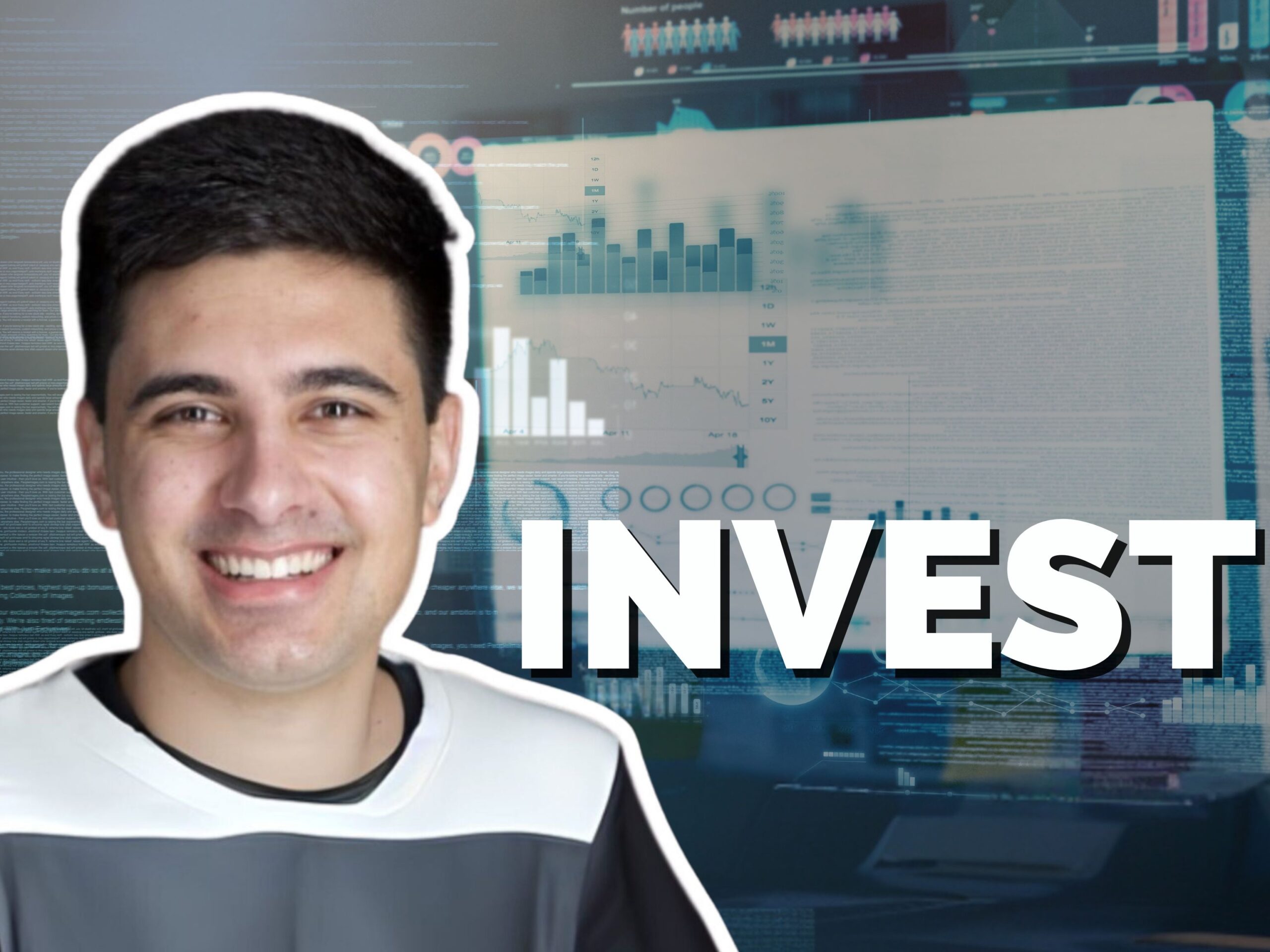 photo of edwin dorsey with software tools as background and the word invest